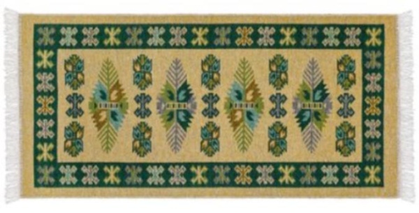 Коврик с хлопком, 70х140 см / Зеленый / 70х140