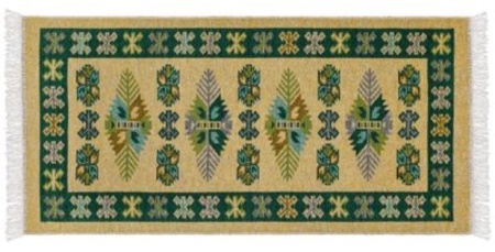 Коврик с хлопком, 70х140 см / Зеленый / 70х140