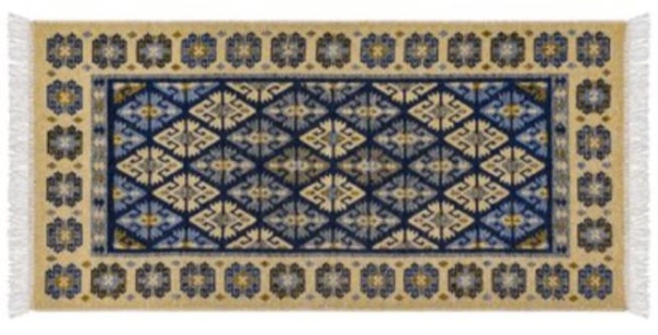 Коврик с хлопком, 70х140 см / Синий / 70х140