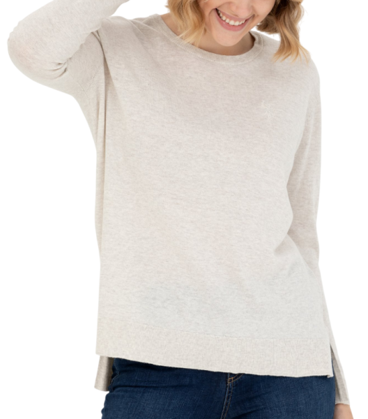 Джемпер хлопковый женский / Бежевый / 48