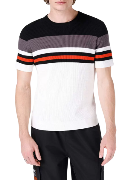 Свитер с коротким рукавом мужской / Белый / 48