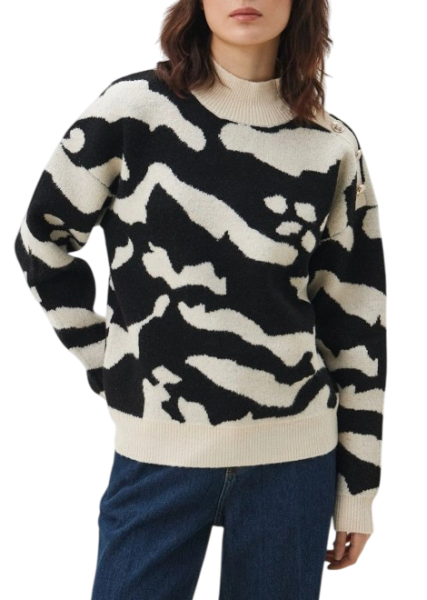 Свитер с принтом женский / Бежевый / 46