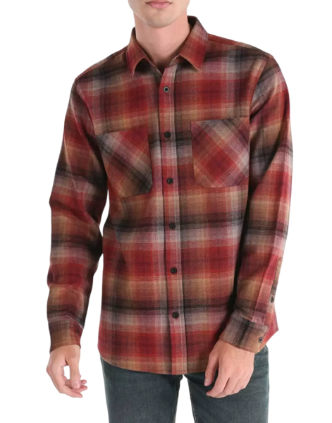 Рубашка с длинным рукавом мужская / Коричневый / 46