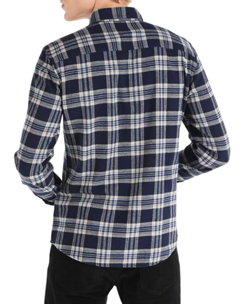 Рубашка в клетку мужская / Синий / 48