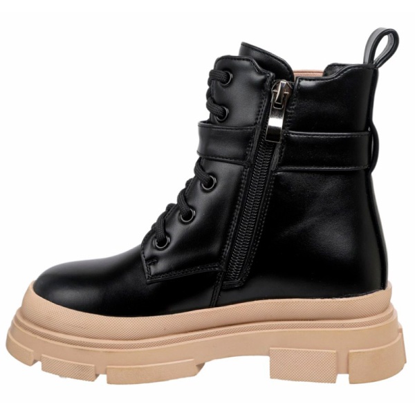 Ботинки из экокожи для девочки / Бежевый / 30