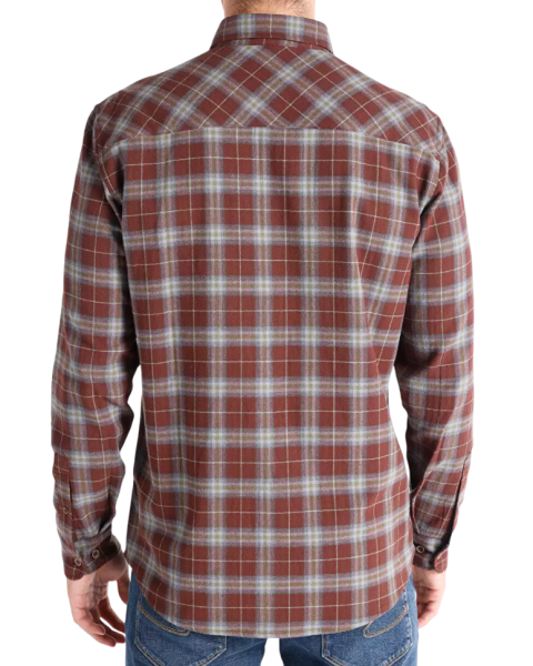 Рубашка с длинным рукавом мужская / Коричневый / 46