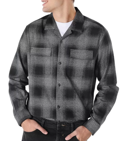 Рубашка с длинным рукавом мужская / Черный / 54