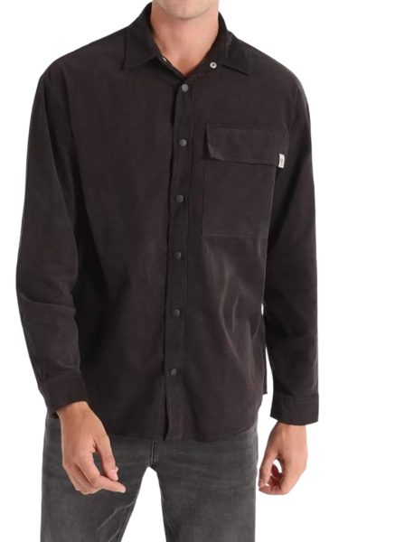 Рубашка с длинным рукавом мужская / Темно-серый / 48