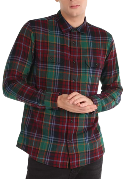 Рубашка с длинным рукавом мужская / Черный / 46