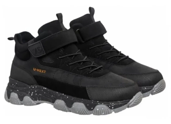 Ботинки на липучке для мальчика / Черный / 34