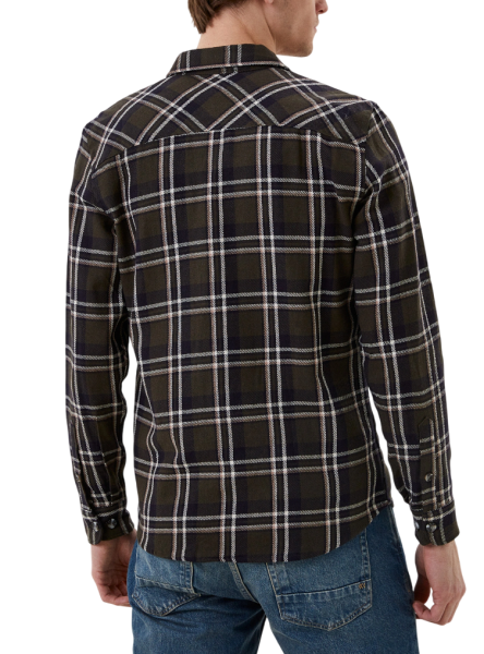 Рубашка с длинным рукавом мужская / Хаки / 46