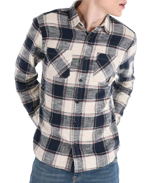 Рубашка с длинным рукавом мужская / Синий / 46