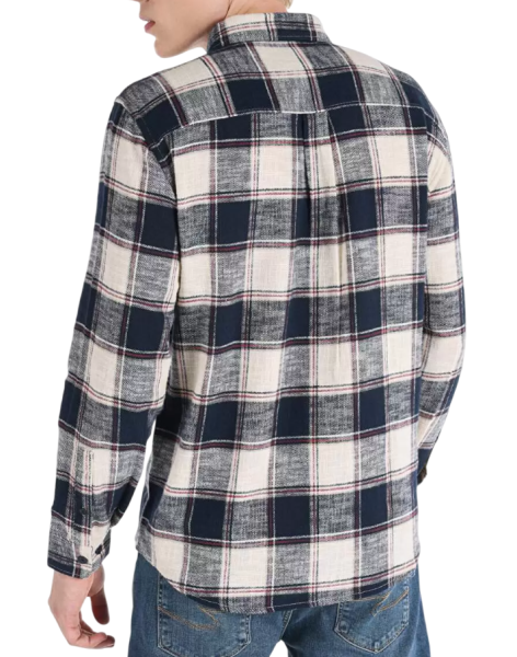 Рубашка с длинным рукавом мужская / Синий / 46