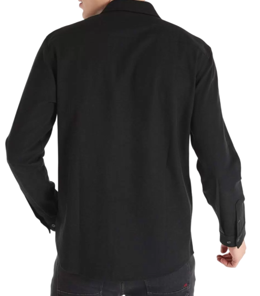 Рубашка с длинным рукавом мужская / Черный / 46