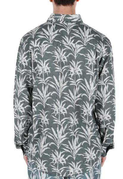 Рубашка с принтом мужская / Хаки / 46