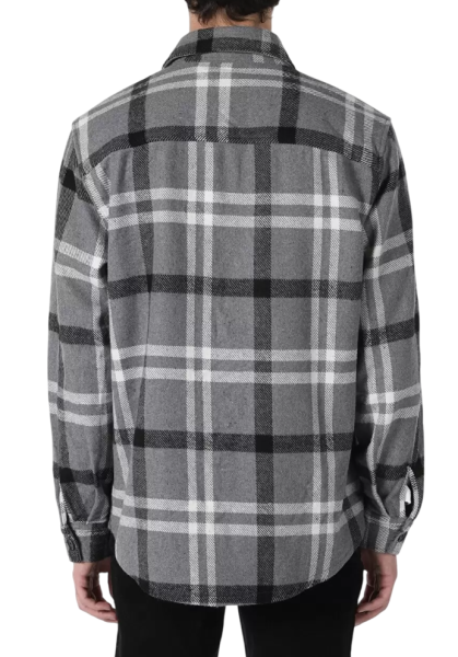 Рубашка с длинным рукавом мужская / Серый / 46