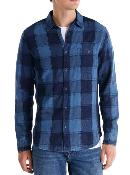 Рубашка с длинным рукавом мужская / Тёмно-синий / 48