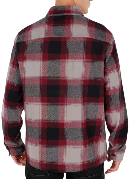 Рубашка с длинным рукавом мужская / Бордовый / 46