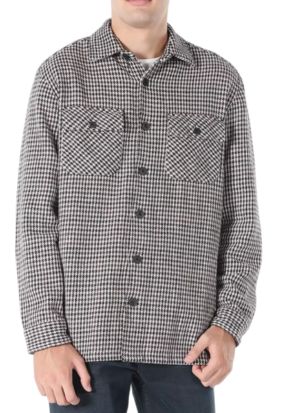 Рубашка с принтом мужская / Черный / 48