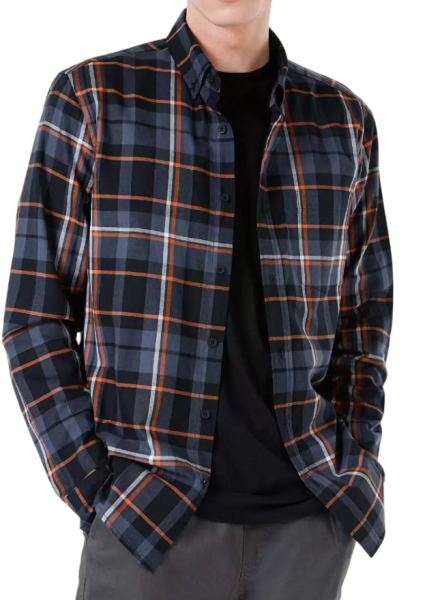 Рубашка с длинным рукавом мужская / Черный / 46