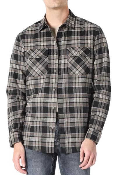 Рубашка с длинным рукавом мужская / Темно-серый / 48