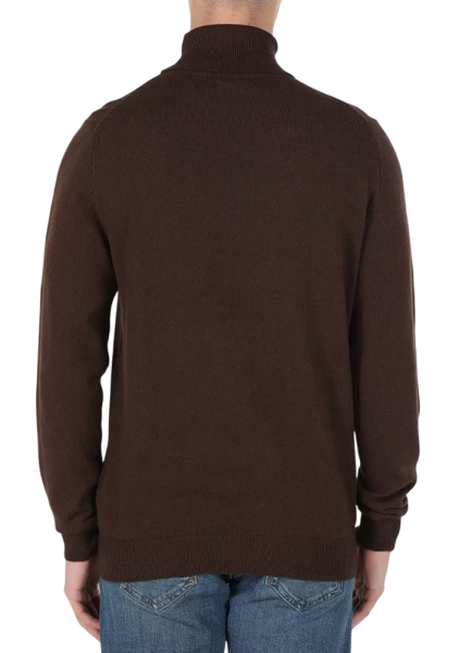 Водолазка однотонная мужская / Темно-коричневый / 46