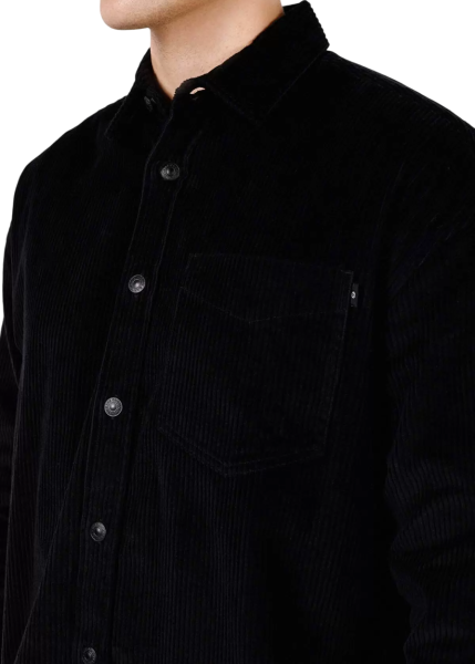 Рубашка с длинным рукавом мужская / Черный / 48