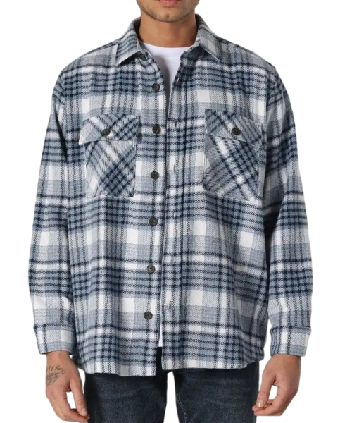 Рубашка с длинным рукавом мужская / Тёмно-синий / 46