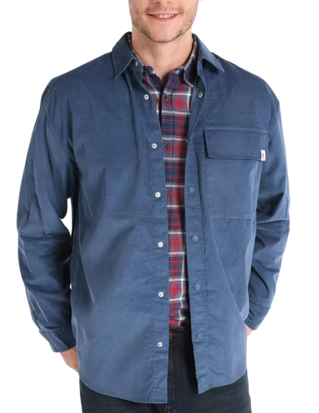 Рубашка с длинным рукавом мужская / Тёмно-синий / 46