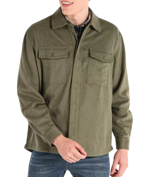 Рубашка с длинным рукавом мужская / Хаки / 46