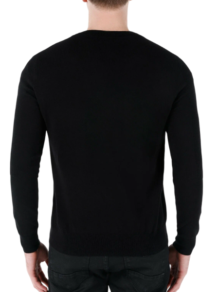 Джемпер однотонный мужской / Черный / 48