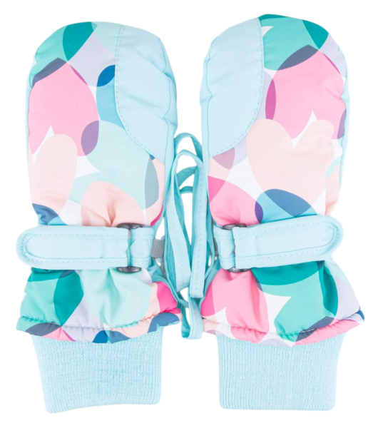 Варежки с утеплителем для девочки / Бирюзовый / 12