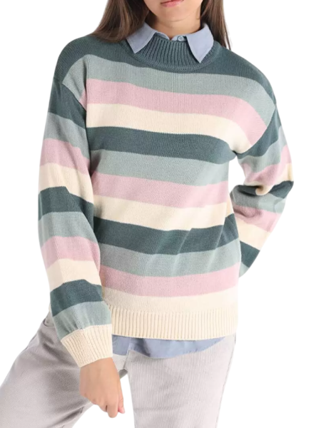 Джемпер в полоску женский / Черный / 42