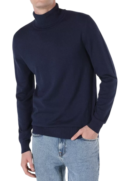 Свитер однотонный мужской / Фиолетовый / 46