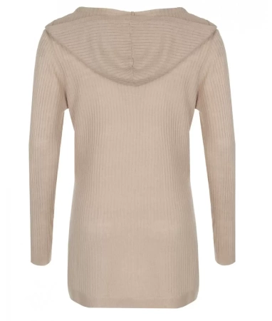 Джемпер с капюшоном женский / Бежевый / 42