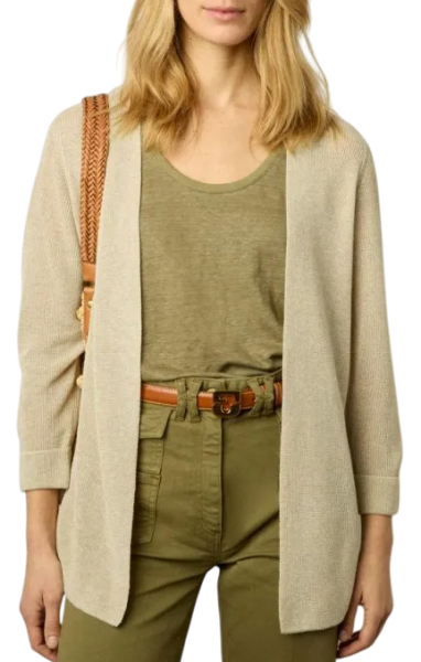 Кардиган без пуговиц женский / Бежевый / 46