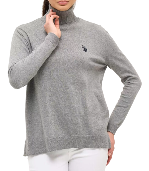 Водолазка однотонная женская / Серый / 44