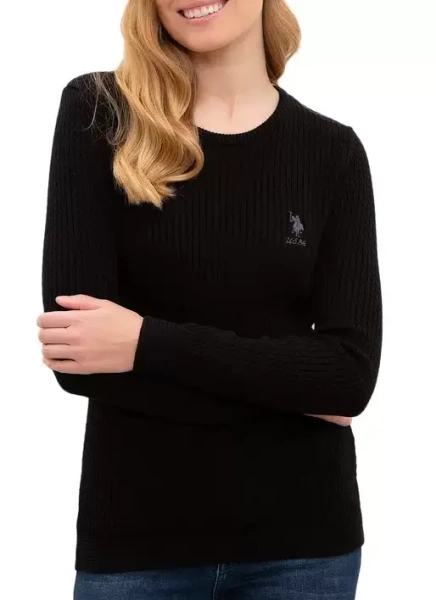 Джемпер с логотипом женский / Черный / 42