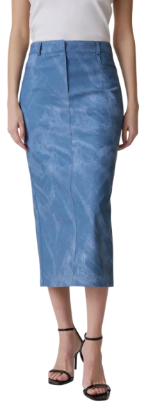 Юбка прямого кроя женская / Синий / 44