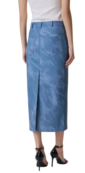 Юбка прямого кроя женская / Синий / 44