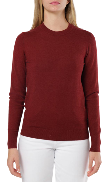 Джемпер свободного кроя женский / Бордовый / 44