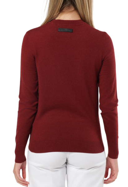 Джемпер свободного кроя женский / Бордовый / 44