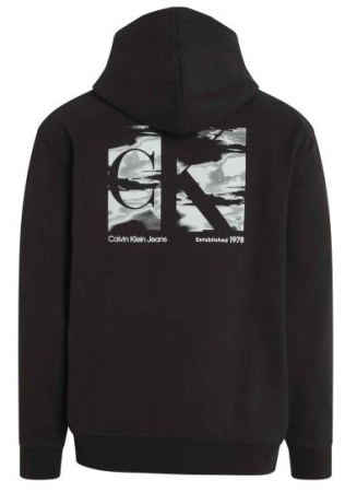 Худи с принтом мужское / Черный / 44