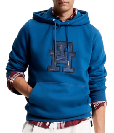 Худи с логотипом мужское / Синий / 46