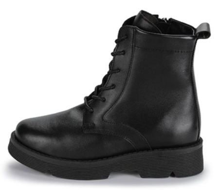 Ботинки из кожи для девочки / Черный / 35