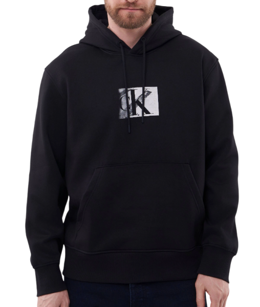 Худи с логотипом мужское / Черный / 44