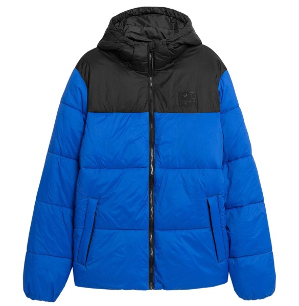 Пуховик с капюшоном мужской / Синий / 48