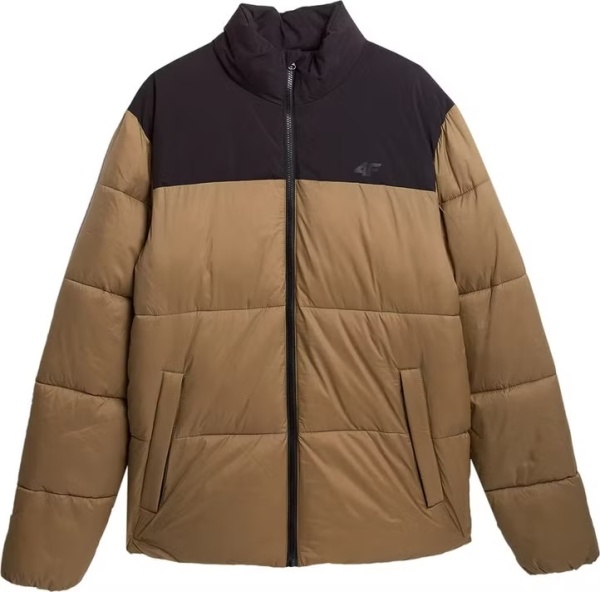 Пуховик стеганый мужской / Коричневый / 48