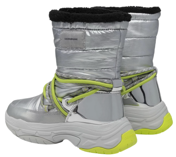 Сапоги-дутики женские / Серебряный / 36