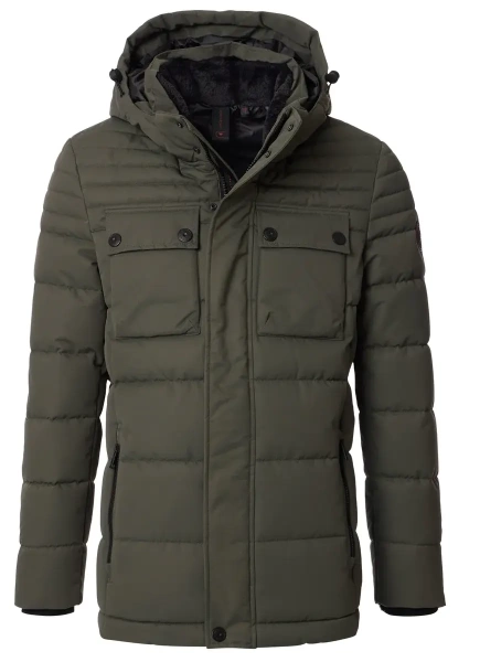 Куртка с капюшоном мужская / Хаки / 56